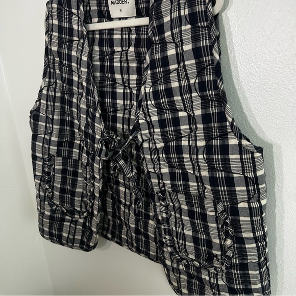 Damson Madder plaid quilted bow vest - Picture 4 of 9